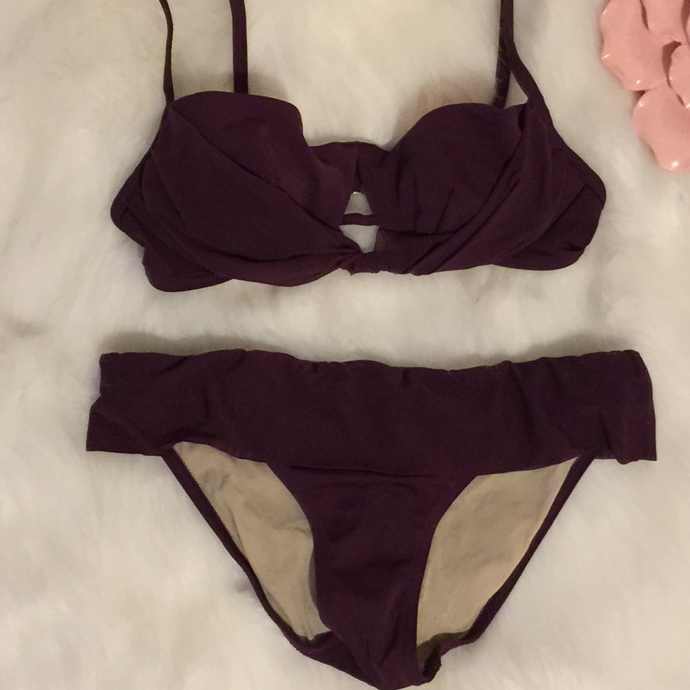 VICTORIA’S SECRET SWIM Maroon Bikini - Sz XS